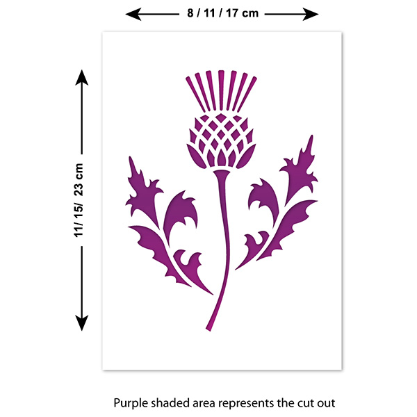 CraftStar Scottish Thistle Stencil A5 and A6